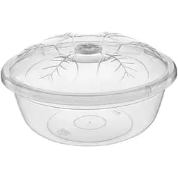 Миска Asude Plastik з кришкою 34.5x34.5x17 см 8 л прозора (ASD086)