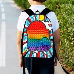 Рюкзак детский Поп Ит 34х27см, городской ранец для мальчика с принтом (00404)