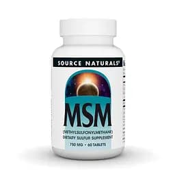 Метилсульфонілметан Source Naturals MSM with Vitamin C 750 mg, 60 таблеток