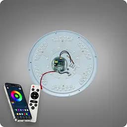 Люстра світлодіодна 517 Dlight RGB з пультом і колонкою 80Вт Білий (02158) - мініатюра 10