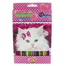 Карандаши пластиковые J. Otten Кошечка, 18 цветов
