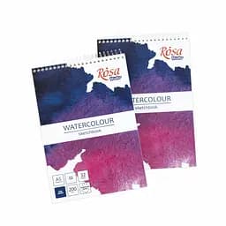 Скетчбук для акварелі на спіралі А5 Фіолетовий 200г/м2 32л білий папір ROSA Studio - мініатюра 3