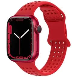 Ремешок силиконовый Hoco iWatch WA08 honeycomb 38/40/41 mm big красный