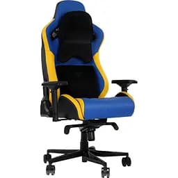 Геймерське крісло GT Racer X-0724 Blue/Yellow [122598] - мініатюра 3
