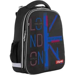 Рюкзак шкільний каркасний 1 Вересня Н-12 London, чорний (558038)
