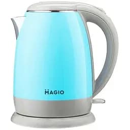 Електрочайник дисковий із неіржавкої сталі Magio MG-126 Блакитний