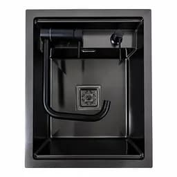 Кухонна мийка прихована чорна Platinum TZ 40x50, Чорний - мініатюра 4
