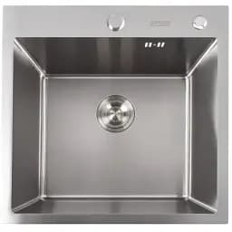 Кухонна мийка Platinum Handmade з підставкою для ножів з нержавіючої сталі 1.5 мм квадратна 50x50 см