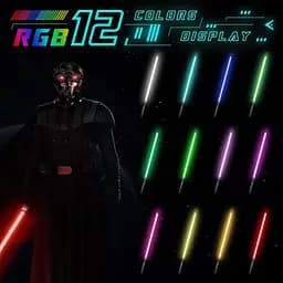 Набір лазерних мечів SLVCREK Star Wars 2 перезаряджаються 12 кольорів зі звуком - мініатюра 2