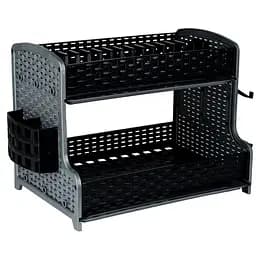 Сушка для посуду Violet House Роттанг, 28х40х33 см, чорний (0731 Роттанг BLACK сушка д/посуд) - мініатюра 2