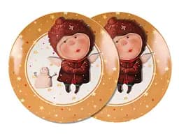 Набір тарілок Lefard Я найдивовижніший янгол 19 см помаранчевий 2 шт. (924-674)