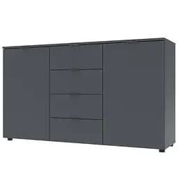 Комод Doros Рон 5 Графіт 2 фасади 4 шухляди 140х38х81 (44900235) - мініатюра 2