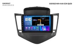 Штатна автомагнітола EasyGo M9-4-64-CCR QLED Chevrolet Cruze 2009-2018