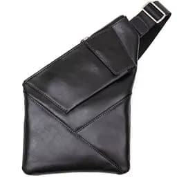 Шкіряна чоловіча сумка через плече Grande Pelle 11439 чорний
