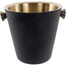 Ведро для шампанского Elen Dekor с двойными стенками 23 см черное с золотым (780-006)