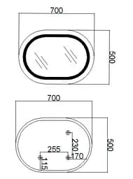 Дзеркало Qtap Gemini з LED-підсвічуванням Touch QT2578R5070 - мініатюра 12