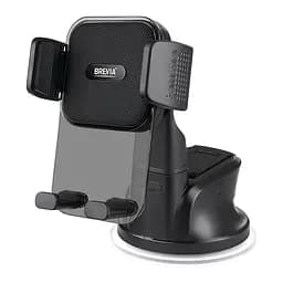 Тримач телефону автомобільний Brevia DashFix СrystalHold із присоскою, для 4.7-6.8', ширина до 90мм, чорний(48750)