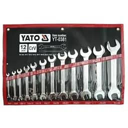 Ключі ріжкові Yato CrV М= 6х7-30х32 мм набір 12 шт. (YT-0381)