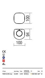 Бра вуличне MILESTONE AP LED 2X4W IP54 DG 3000K (5.1.2) Redo 9169 - мініатюра 5