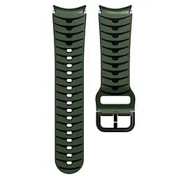Ремінець для Samsung Galaxy Watch 6 - зелено-чорний ширина кріплення 20мм силікон Watchbands Scales (W18-2WB699111196) - мініатюра 3