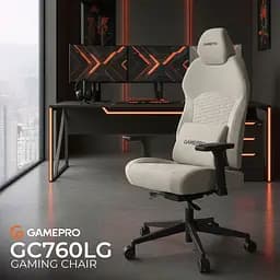 Крісло для геймерів GamePro Fabric Light Gray (GC760LG) - мініатюра 7