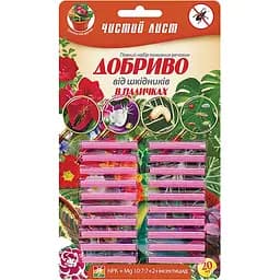 Удобрение в палочках Чистий Лист от вредителей в блистере 20 шт. (10508224)