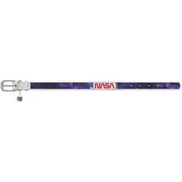 Нашийник для собак Waudog Design NASA21, шкіряний, з QR паспортом, XL,46-60х3,5 см, білий - мініатюра 2