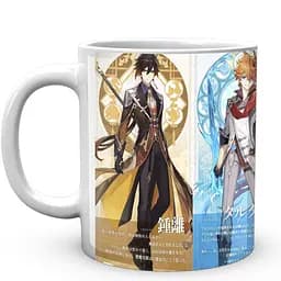 Кружка GeekLand Genshin Impact Геншин Импакт Джун Ли, Тарталия, Диона и Синь Янь GN 02.495 330 мл белая