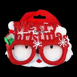 Очки карнавальные Holly Jolly С Рождеством, красный (855153)