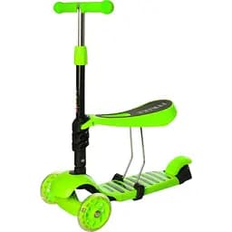 Детский самокат iTrike Maxi JR 3-054-G с корзинкой