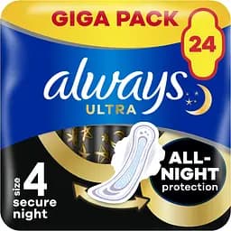 Гигиенические прокладки Always Ultra Secure Night (Размер 4) 24 шт.