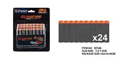 Набор мягких патронов ВТ348 Turbo Slamfire Maх 24 шт., на блистере (6959224464348)