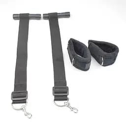 Підвіски для дверей Sportsheets Door Jam Cuffs для сексу One size Чорний K000859