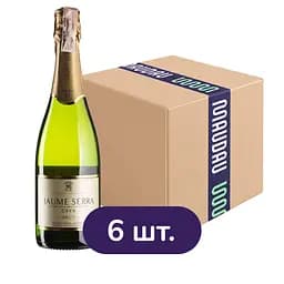Упаковка игристого вина Jaume Serra Cava Brut DO белого брют 4.5 л (0.75 л х 6 шт.)