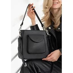 Жіноча шкіряна сумка Stella чорна