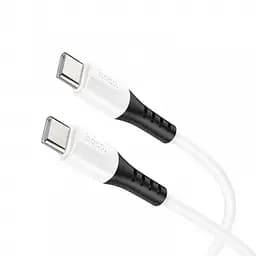 Кабель Hoco X82 Type-C to Type-C 60W silicone charging data cable білий