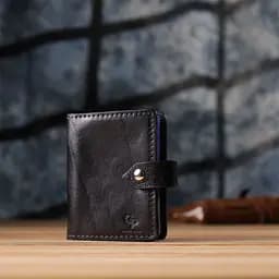 Візитниця унісекс з натуральної гладкої шкіри GRANDE PELLE 22941 чорна - мініатюра 10