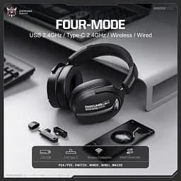 Навушники Onikuma бездротові ігрові з мікрофоном для ПК PS4 PS5 телефону Bluetooth геймерська гарнітура GT-887 Pro - мініатюра 6