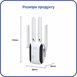 Ретранслятор Pix-Link X300R2 300Мбіт/с 2.4ГГц Білий (UNRWSW020403W 7690) - мініатюра 7