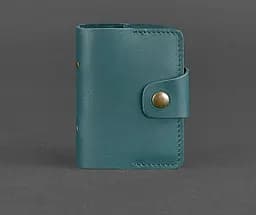Женский кожаный кард-кейс 7.1 (Книжечка) зеленый