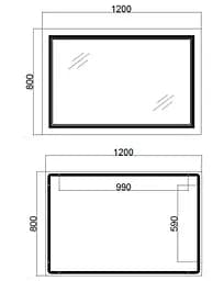 Дзеркало Qtap Cardinal з LED-підсвічуванням Touch QT0478C12080 - мініатюра 13