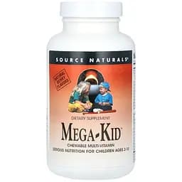 Комплекс вітамінів Source Naturals Mega-Kid Natural Berry 120 жувальних пігулок