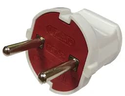 Вилка Lumano 10А без заземлення біла (18154)