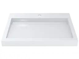 Умивальник Miraggio AGNESS 750 (0000153) Miramarble, Глянцевий, Накладний/Врізний, Білий - мініатюра 3