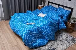 Комплект постільної білизни Moon&Star Микросатин Premium Ocean Breeze євро 200х220 наволочки 2х70х70 - мініатюра 6