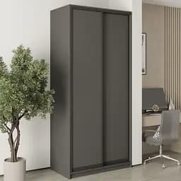Шафа-купе дводверна MebelStar Стандарт BG 2ДСП 110x45x240 см Антрацит (MBS-9959)