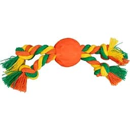 Игрушка для собак Agility мяч с канатом 4 см оранжевая