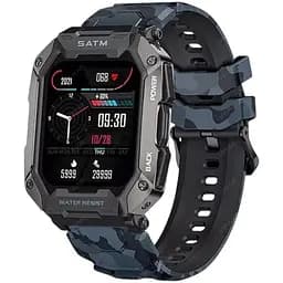 Смарт-годинник Lemfo C20 силіконовий ремінець black сamouflage black (16353)