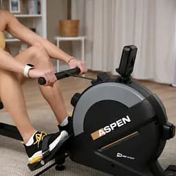 Гребний тренажер Hop-Sport HS-080R Aspen магнітний чорно-золотистий - мініатюра 7