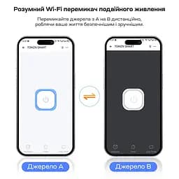 Автоматичний перемикач (АВР) під DIN-рейку з Wi-Fi TOMZN TOQ7e-100/2P 100A 2 полюси (51-00119) - мініатюра 3